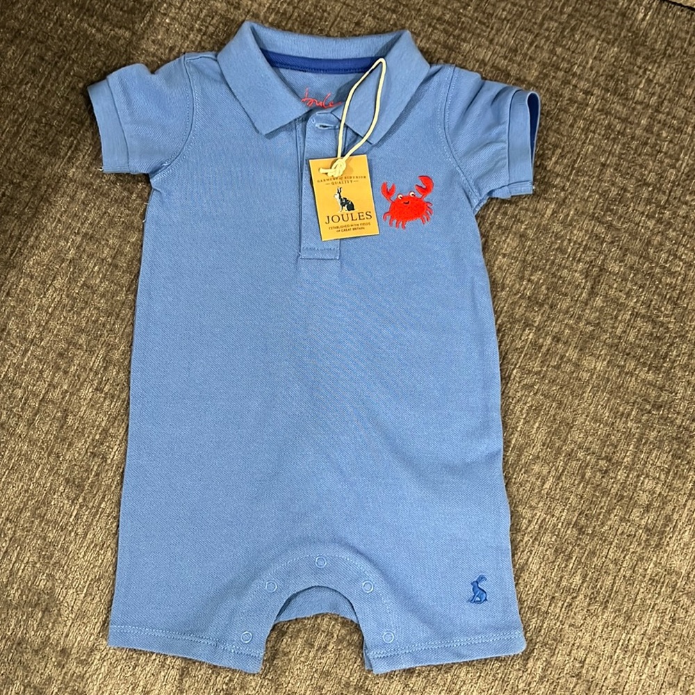 NWT Joules polo one piece (3-6M)